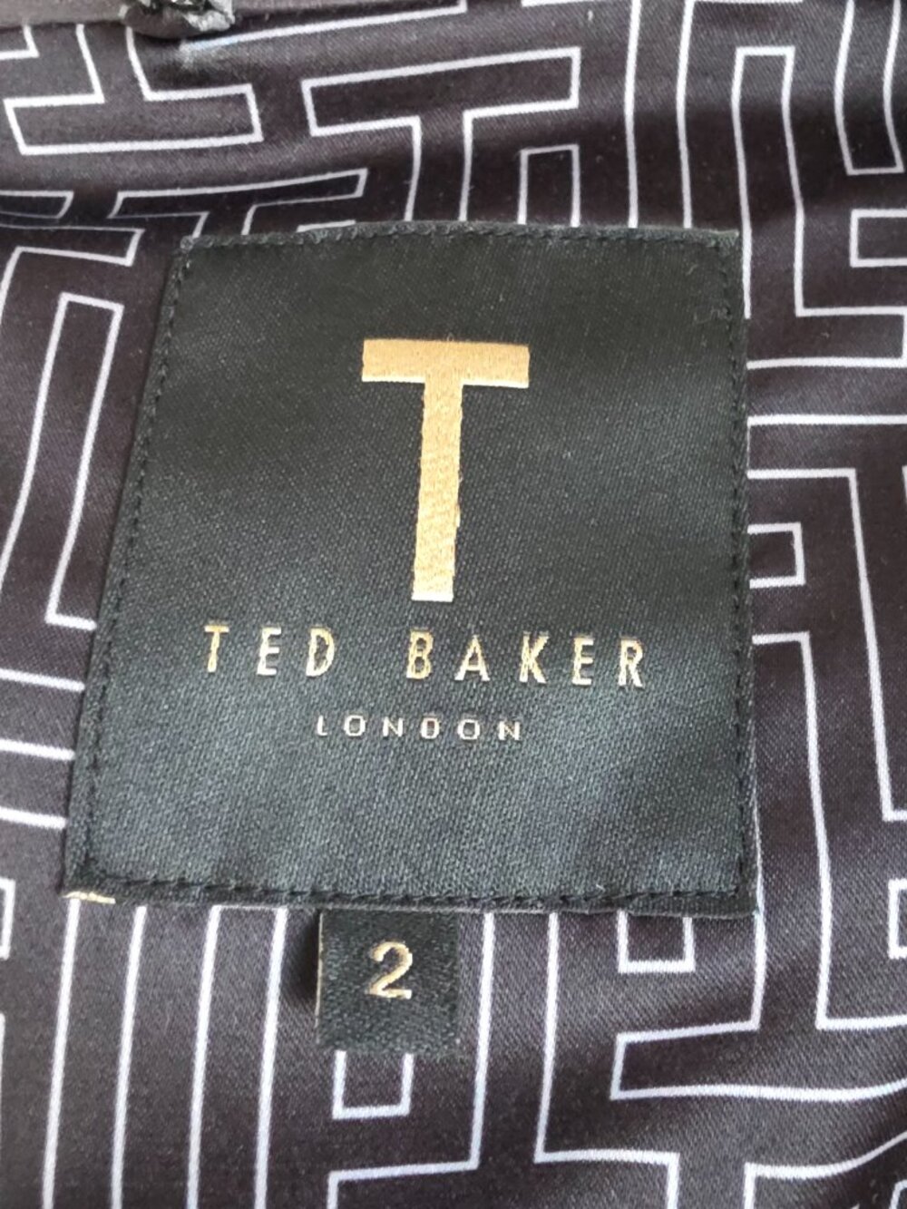 Ted Baker London Pipiy Faux Leather Biker Jacket in dark purple - Picture 13 of 15